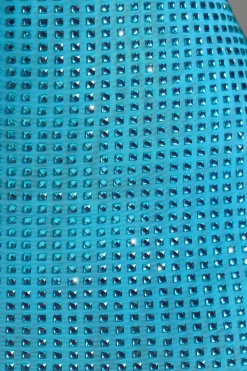 Oh Polly Party Dresses | Night Out^Embellished Halterneck Mini Dress in Aqua Blue AquaBlue