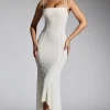 Oh Polly Party Dresses | Bride To Be^Embellished Handkerchief Hem Maxi Dress in White