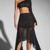 Oh Polly Women'S Clothing Sale - $65 And Under | Party Dresses^Embellished Handkerchief Hem Gown Skirt in Black