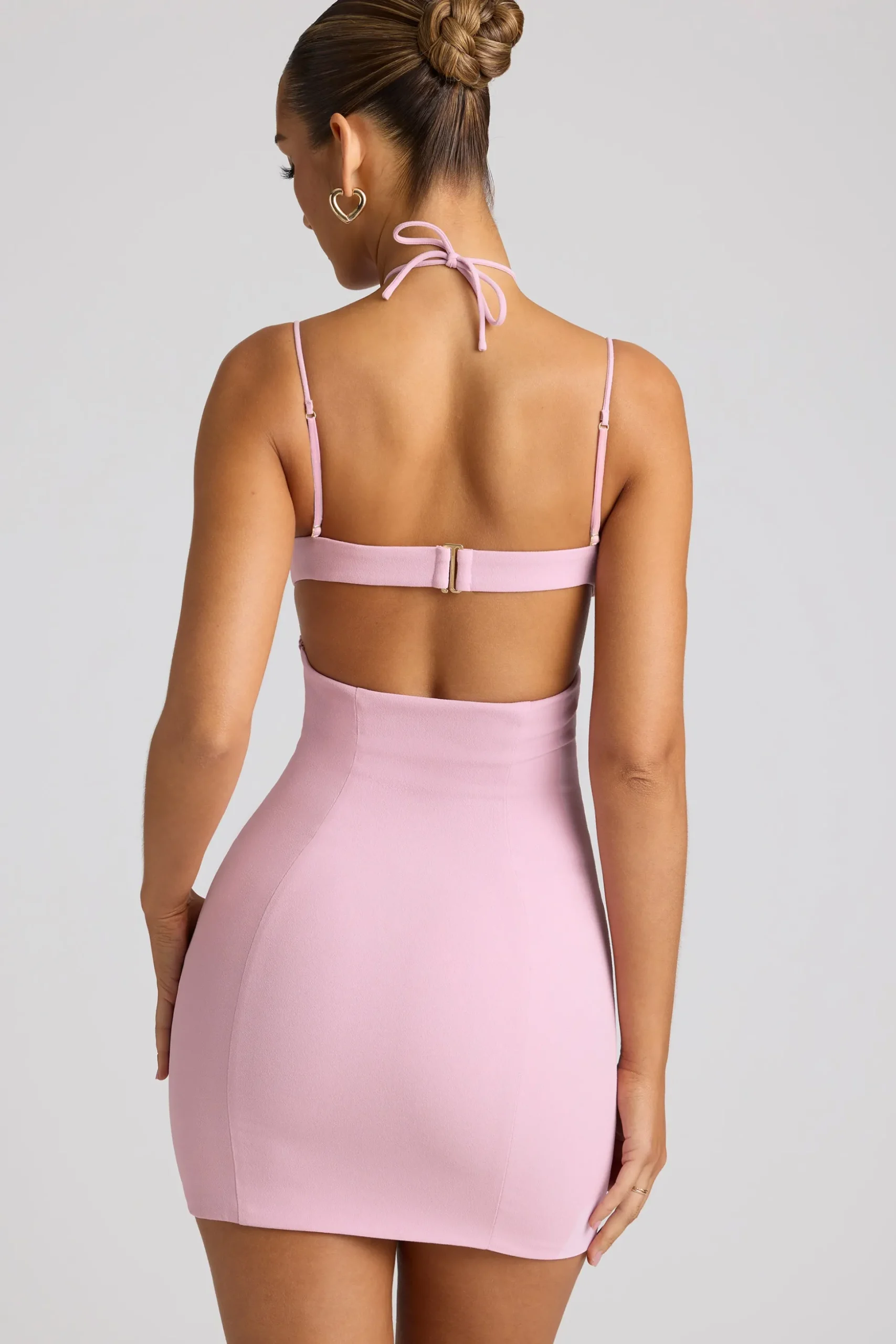 Oh Polly Women'S Clothing Sale - $65 And Under^Embellished Heart Cup Detail Mini Dress in Soft Pink SoftPink