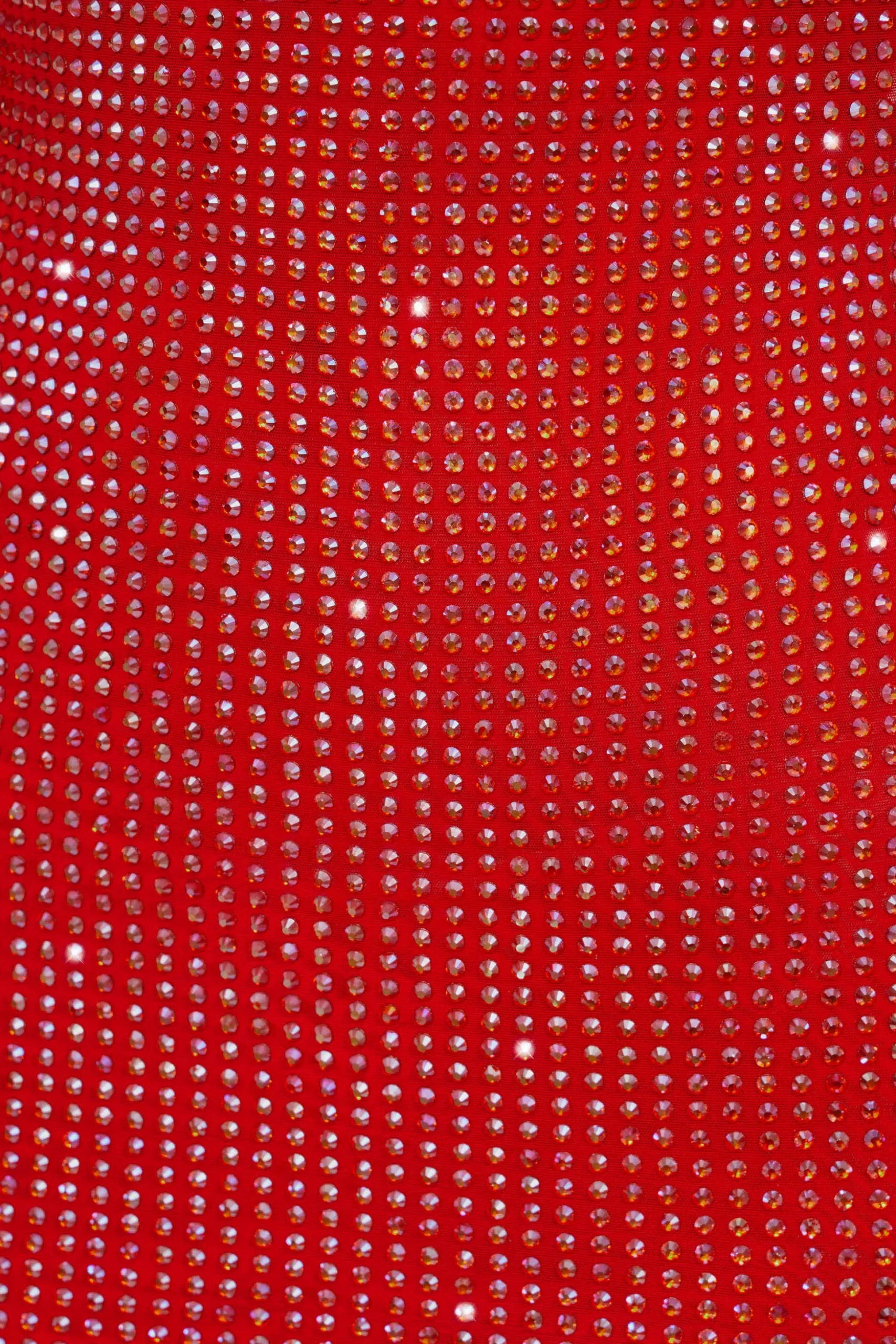 Oh Polly Party Dresses | Homecoming Dresses^Embellished High Neck Cowl Back Mini Dress in Fire Red FireRed