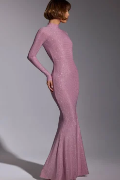 Oh Polly Wedding Guest | Party Dresses^Embellished Long Sleeve Evening Gown in Light Pink LightPink
