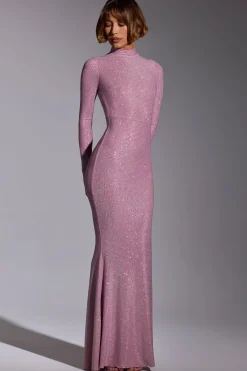 Oh Polly Wedding Guest | Party Dresses^Embellished Long Sleeve Evening Gown in Light Pink LightPink