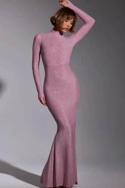 Oh Polly Wedding Guest | Party Dresses^Embellished Long Sleeve Evening Gown in Light Pink LightPink