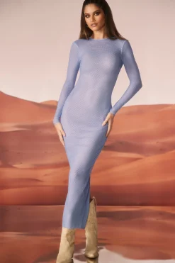 Oh Polly Women'S Clothing Sale - $65 And Under | Women'S Clothing Sale - $40 And Under^Embellished Long Sleeve Maxi Dress in Blue