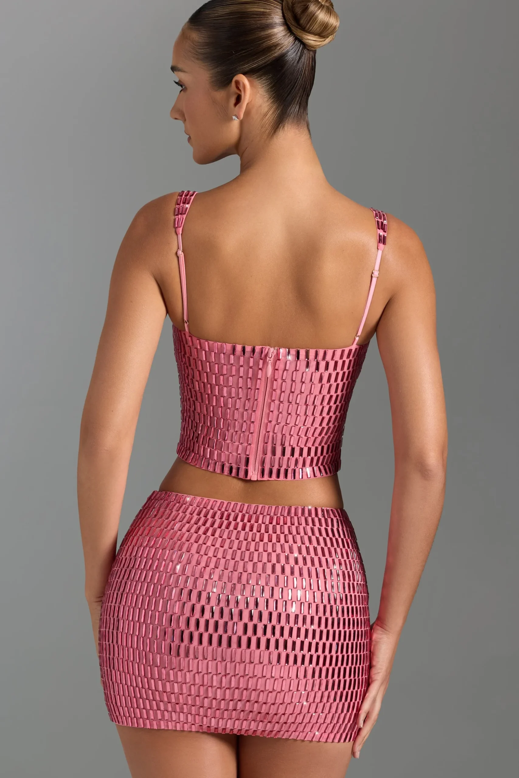 Oh Polly Skirts & Skorts | Co-Ords^Embellished Low-Rise Micro Mini Skirt in Watermelon