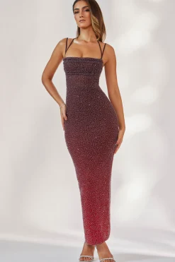 Oh Polly Wedding Guest | Party Dresses^Embellished Maxi Dress in Red/Brown Ombré RedandBrownOmbré