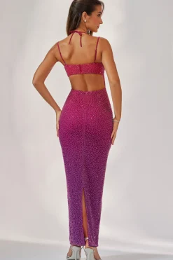 Oh Polly Wedding Guest | Party Dresses^Embellished Maxi Dress in Pink/Purple Ombré PinkandPurpleOmbré