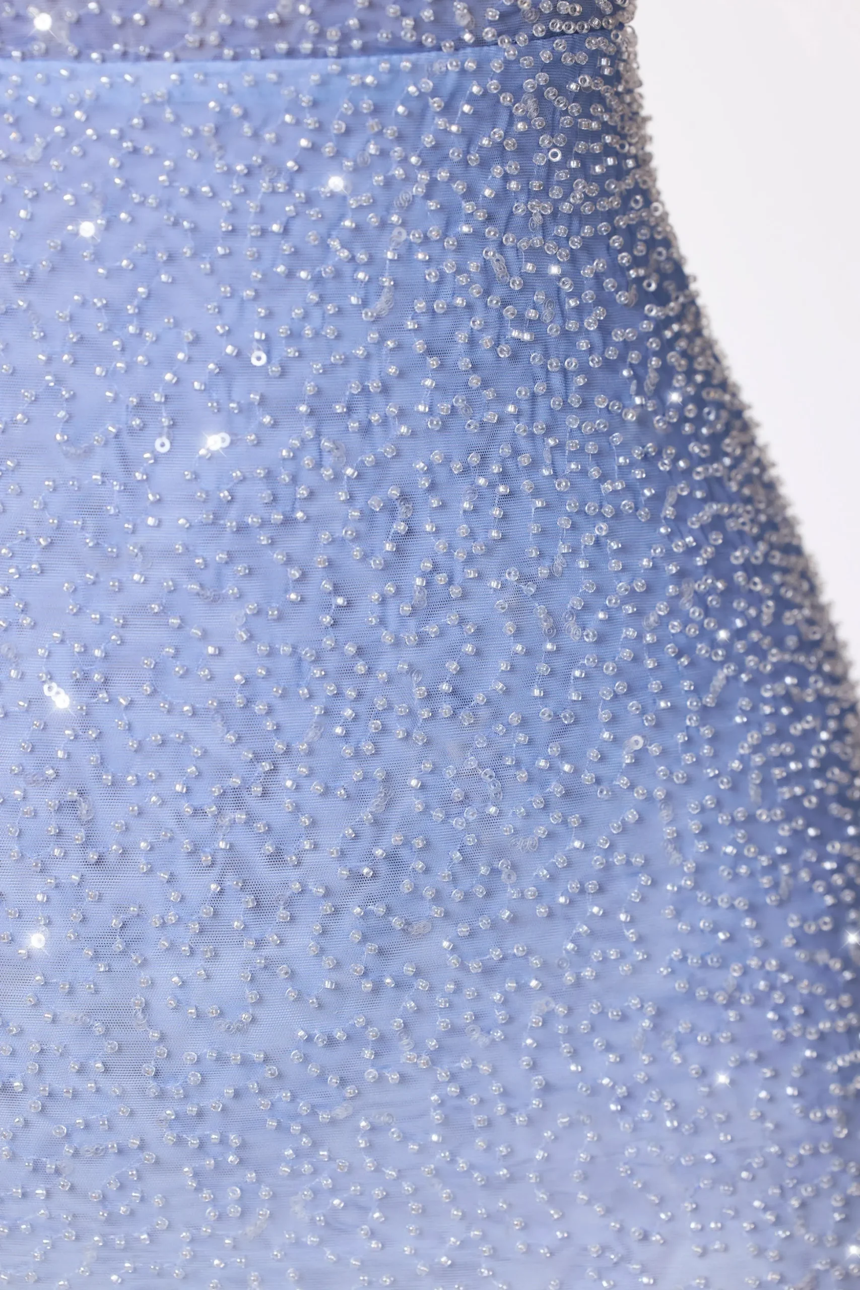 Oh Polly Party Dresses | Birthday^Embellished Maxi Dress in Blue and White Ombré BlueandWhiteOmbre