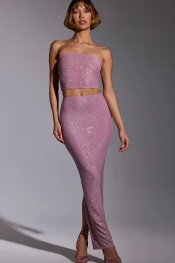 Oh Polly Women'S Clothing Sale - $65 And Under | Women'S Clothing Sale - $40 And Under^Embellished Mid Rise Gown Skirt in Light Pink LightPink