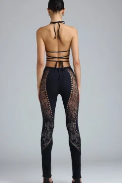 Oh Polly Women'S Clothing Sale - $65 And Under | Women'S Clothing Sale - $40 And Under^Embellished Mid-Rise Flared Trousers in Black