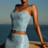 Oh Polly Skirts & Skorts | Bottoms^Embellished Mid-Rise Micro Mini Skirt in Light Blue LightBlue