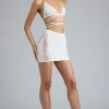 Oh Polly Women'S Clothing Sale - $65 And Under | Women'S Clothing Sale - $40 And Under^Embellished Mid-Rise Mini Skirt in Ivory
