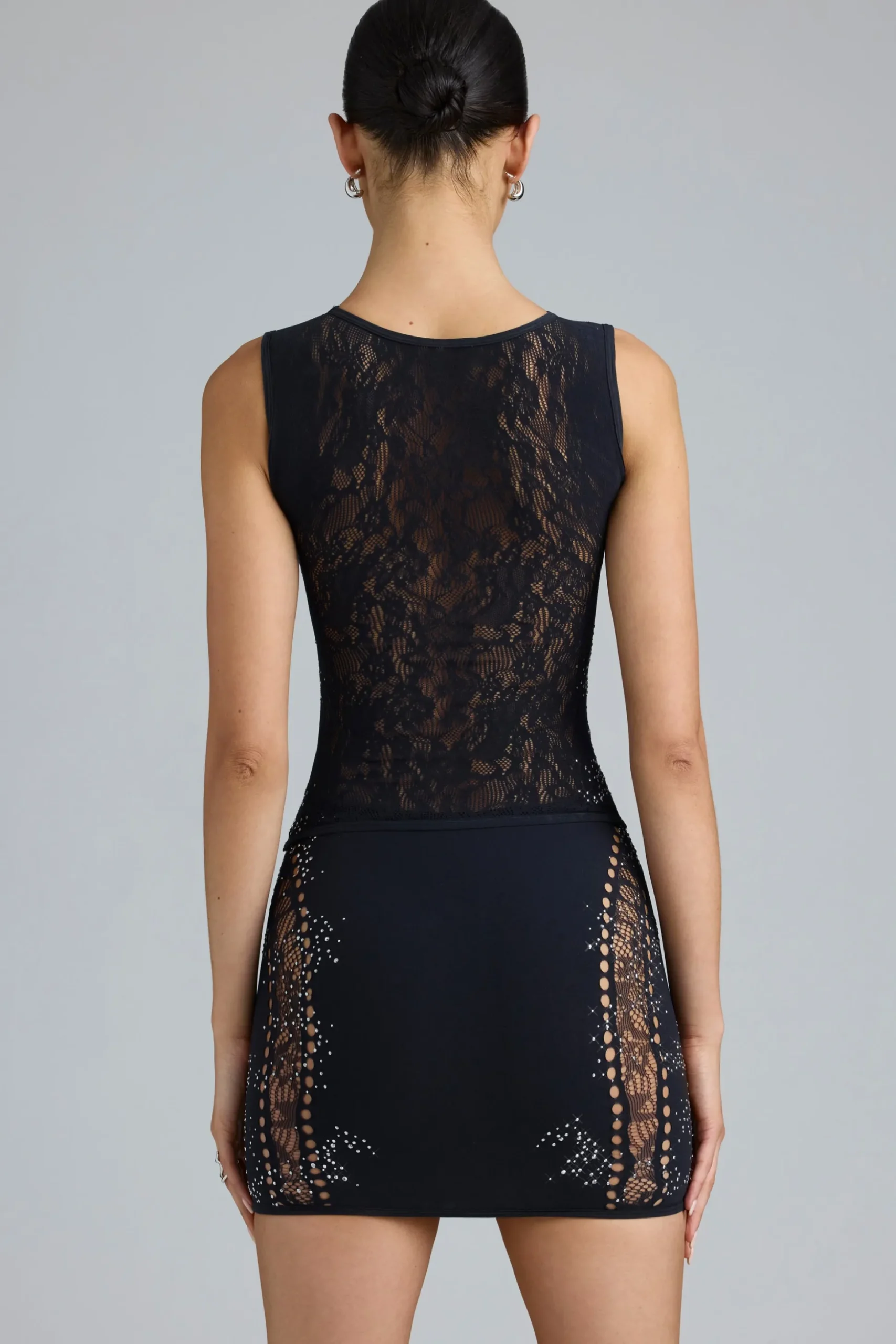 Oh Polly Women'S Clothing Sale - $65 And Under | Women'S Clothing Sale - $40 And Under^Embellished Mid-Rise Mini Skirt in Black