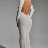 Oh Polly Party Dresses | Birthday^Embellished Open-Back Gown in White