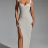 Oh Polly Party Dresses | Bride To Be^Embellished Open-Back Maxi Dress in White