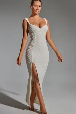 Oh Polly Party Dresses | Bride To Be^Embellished Open-Back Maxi Dress in White