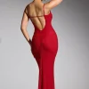 Oh Polly Wedding Guest | Party Dresses^Embellished Plunge Neck Evening Gown in Red