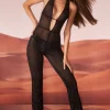 Oh Polly Women'S Clothing Sale - $65 And Under | Women'S Clothing Sale - $40 And Under^Embellished Plunge Neck Jumpsuit in Black