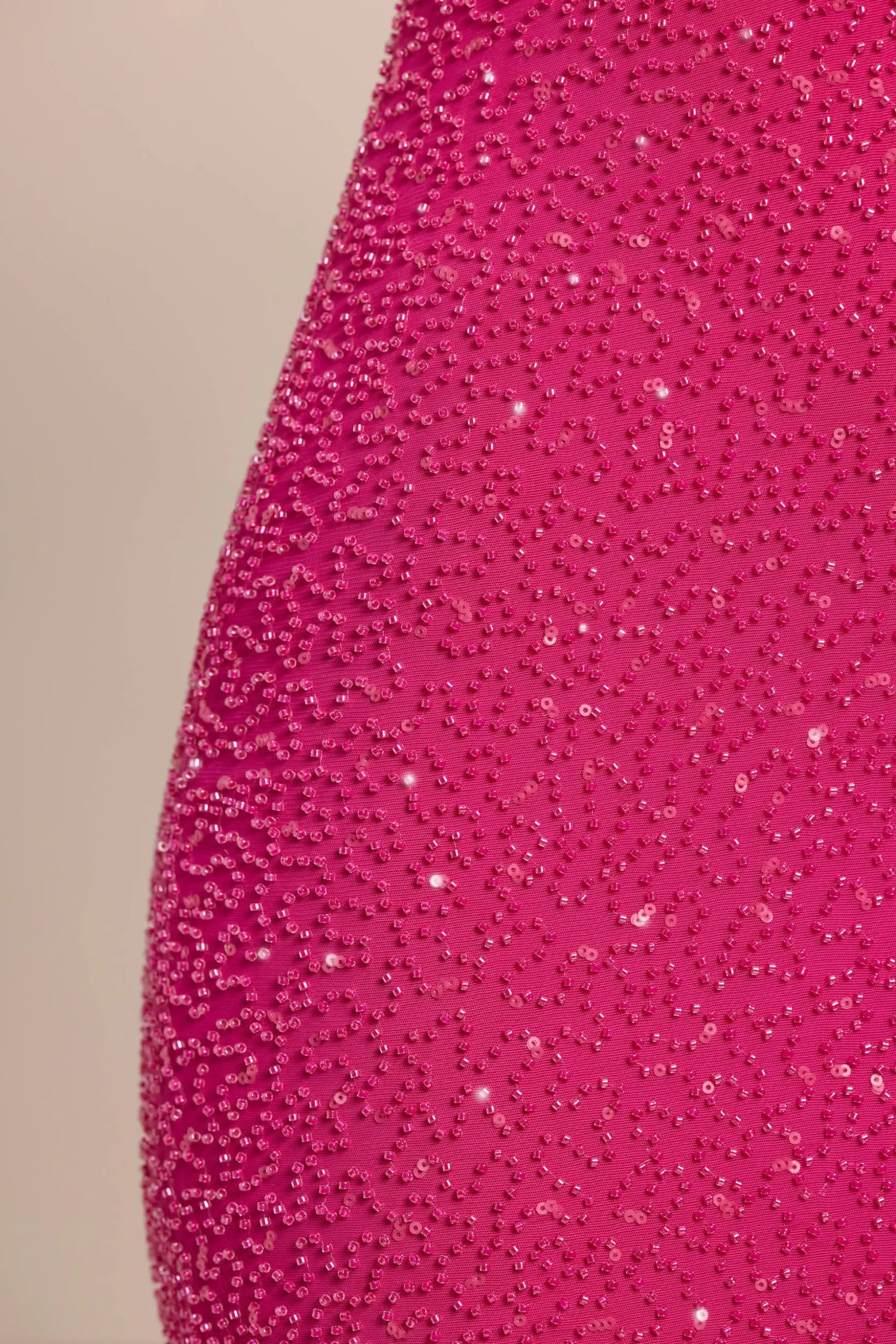 Oh Polly Party Dresses | Birthday^Embellished Plunge Neck Mini Dress in Fuchsia