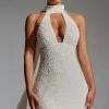 Oh Polly Party Dresses | Bride To Be^Embellished Scarf-Detail Halterneck Mini Dress in White