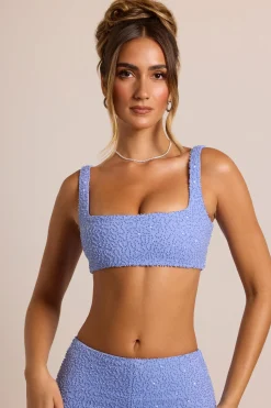 Oh Polly Co-Ords | Tops^Embellished Square Neck Bralette in Powder Blue PowderBlue