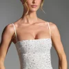 Oh Polly Co-Ords | Tops^Embellished Square-Neck Top in White