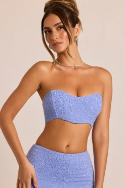 Oh Polly Women'S Clothing Sale - $65 And Under | Women'S Clothing Sale - $40 And Under^Embellished Strapless Corset Top in Powder Blue PowderBlue