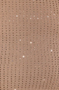 Oh Polly Co-Ords | Tops^Embellished Strapless Crop Top in Gold
