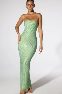 Oh Polly Party Dresses | Homecoming Dresses^Embellished Strapless Evening Gown in Sage Green SageGreen