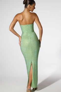 Oh Polly Party Dresses | Homecoming Dresses^Embellished Strapless Evening Gown in Sage Green SageGreen