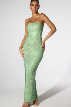 Oh Polly Party Dresses | Homecoming Dresses^Embellished Strapless Evening Gown in Sage Green SageGreen