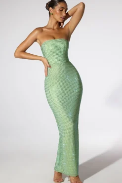 Oh Polly Party Dresses | Homecoming Dresses^Embellished Strapless Evening Gown in Sage Green SageGreen
