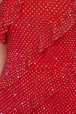 Oh Polly Wedding Guest | Party Dresses^Embellished Strapless Ruffle Maxi Dress in Fire Red FireRed