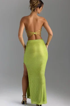 Oh Polly Skirts & Skorts | Co-Ords^Embellished V-Waist Maxi Skirt in Pear Green PearGreen