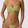 Oh Polly Bikini Sets | Bikini Bottoms^Embellished Wide Strap Cheeky Bikini Bottoms in Pear Green PearGreen