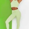 Oh Polly Women'S Clothing Sale - $65 And Under | Women'S Clothing Sale - $40 And Under^Energise Petite Ribbed Tie Front Full Length Leggings in Lime