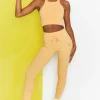 Oh Polly Women'S Clothing Sale - $65 And Under | Women'S Clothing Sale - $40 And Under^Energise Ribbed Tie Front Full Length Leggings in Yellow