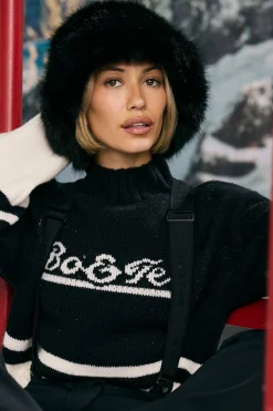 Oh Polly Gym Accessories^Faux-Fur Hat in Black