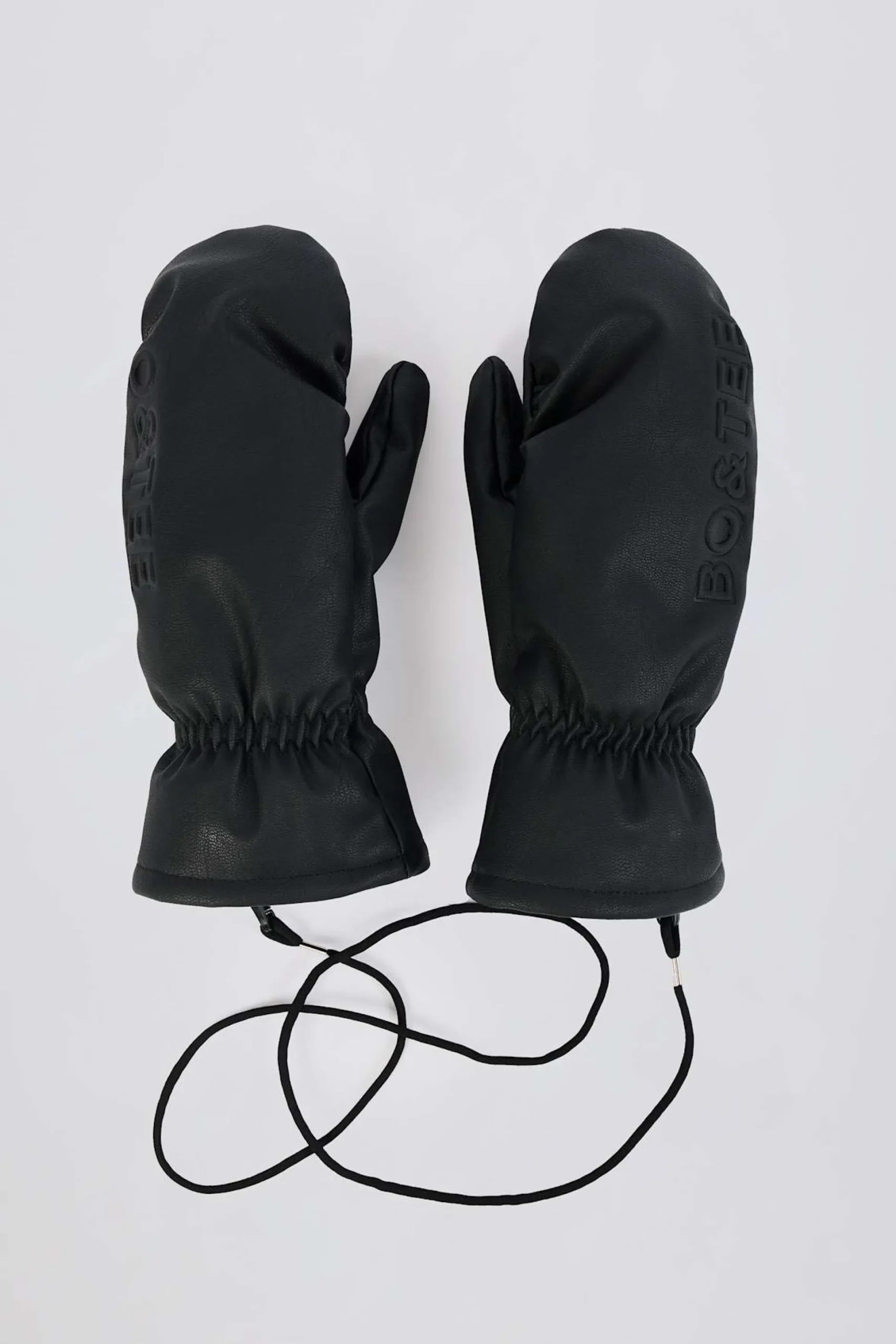 Oh Polly Gym Accessories^Faux-Leather Gloves in Black
