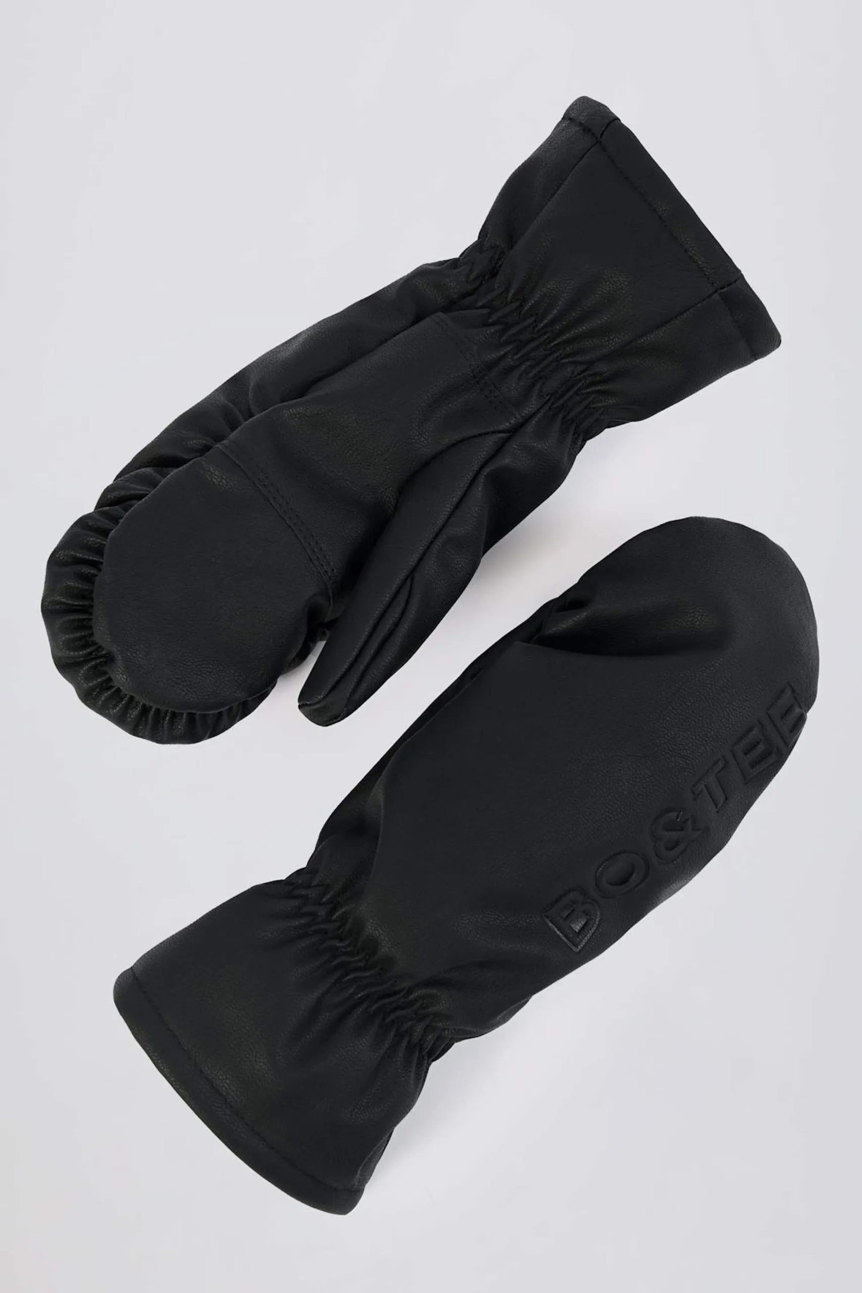Oh Polly Gym Accessories^Faux-Leather Gloves in Black