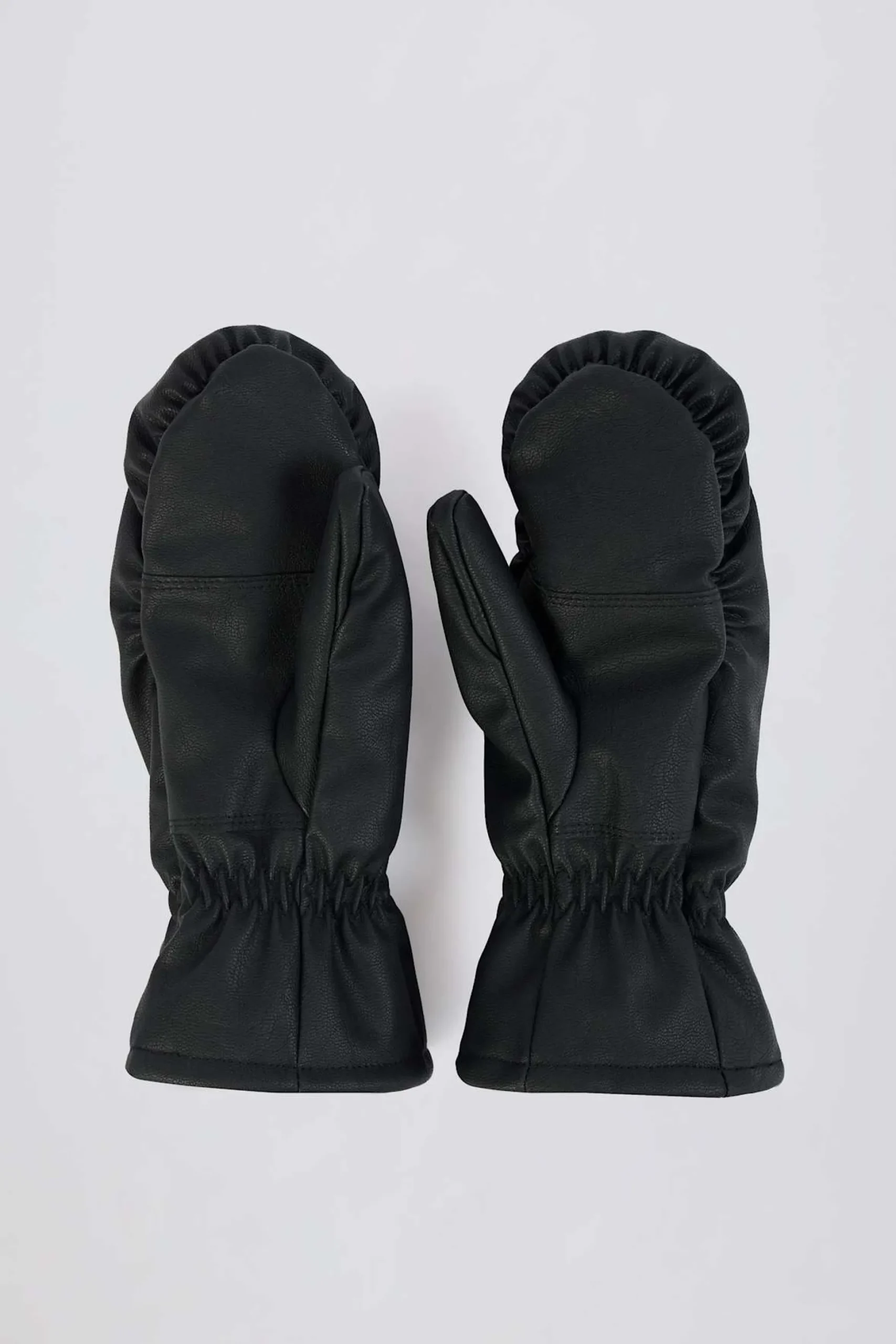 Oh Polly Gym Accessories^Faux-Leather Gloves in Black