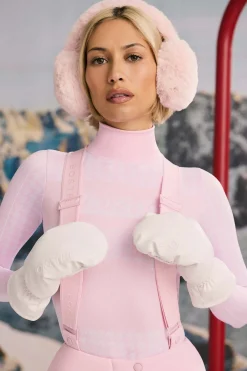 Oh Polly Gym Accessories^Faux-Leather Gloves in Ice White IceWhite