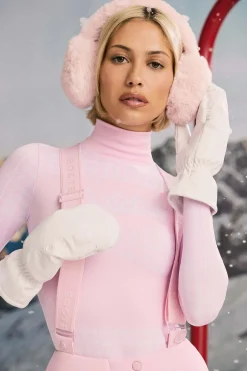 Oh Polly Gym Accessories^Faux-Leather Gloves in Ice White IceWhite