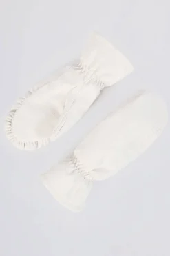 Oh Polly Gym Accessories^Faux-Leather Gloves in Ice White IceWhite