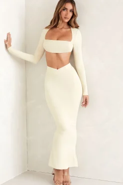 Oh Polly Women'S Clothing Sale - $65 And Under | Women'S Clothing Sale - $40 And Under^Flared Hem Maxi Skirt in Ivory