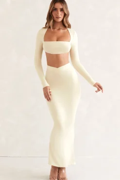 Oh Polly Women'S Clothing Sale - $65 And Under | Women'S Clothing Sale - $40 And Under^Flared Hem Maxi Skirt in Ivory