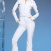 Oh Polly Coats^Fleece Lined Ski Suit in White