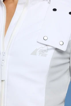 Oh Polly Coats^Fleece Lined Ski Suit in White