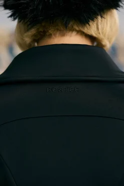 Oh Polly Coats^Fleece-Lined Belted Ski Suit in Black